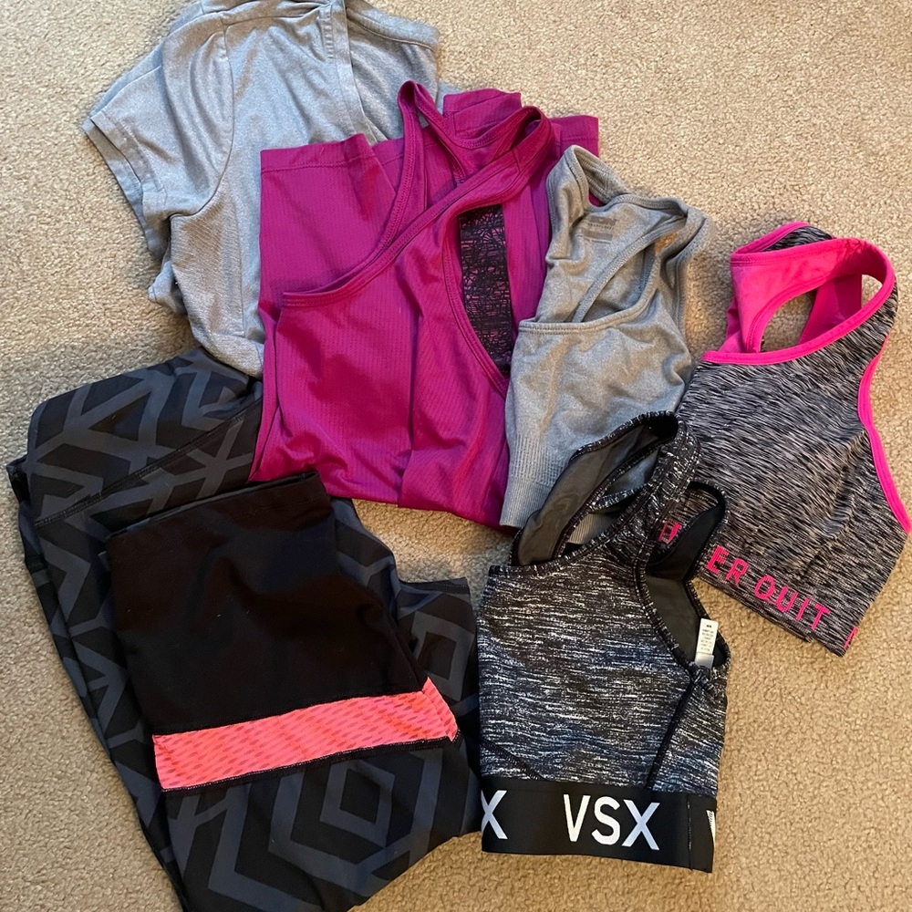 Lot of assorted workout clothing